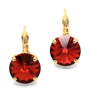 SCARLET Red Premium Crystal Earrings by KDS™